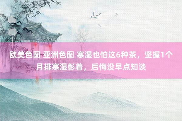 欧美色图 亚洲色图 寒湿也怕这6种茶，坚握1个月排寒湿彰着，后悔没早点知谈