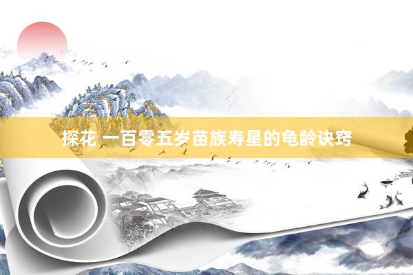 探花 一百零五岁苗族寿星的龟龄诀窍
